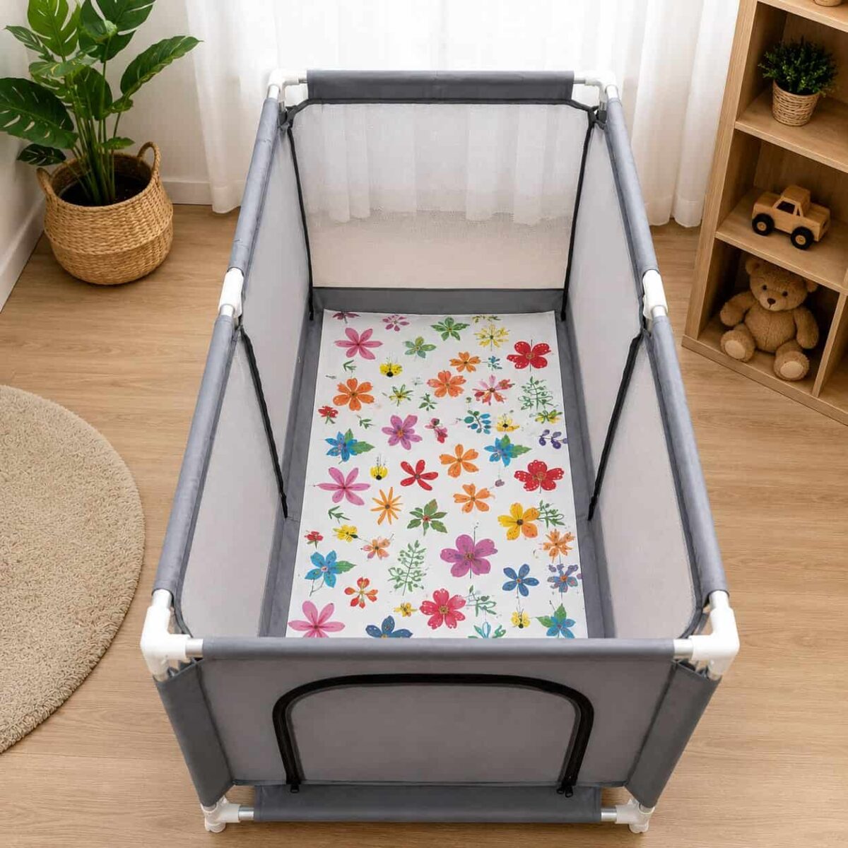 4x2 Feet Baby Playpen with 50 Balls & Waterproof Foam Mat - Image 2