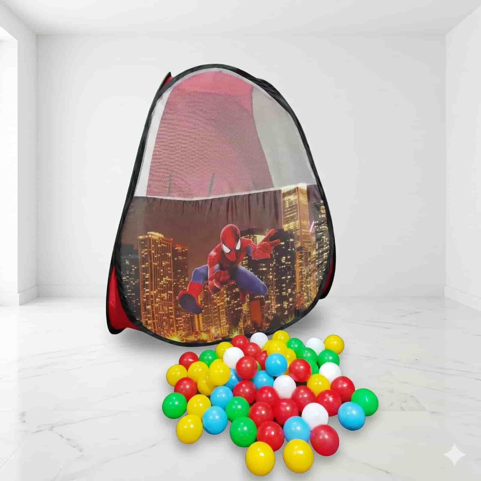 WhatsApp Image 2026-06-07 at 4.32.56 PM Spider man Medium Tent House with 50 Balls - Image 1